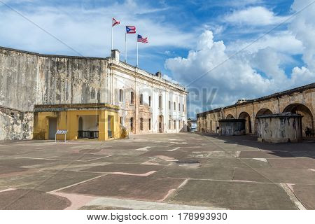 historic fortress in old San Juan Puerto Rico