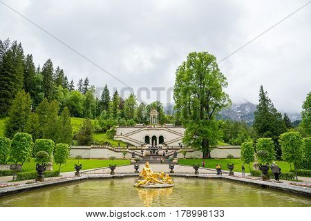 Linderhof Palace Is A Schloss In Germany, In Southwest Bavaria.