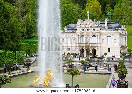 Linderhof Palace Is A Schloss In Germany, In Southwest Bavaria