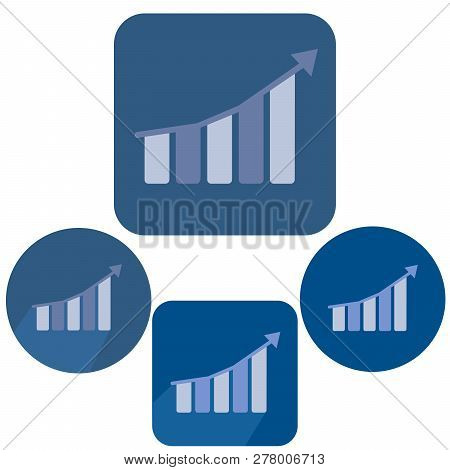 Set Of Four Chat Icons  Without And With Long  Shadow. Flat Vector Illustration. Trendy Symbol For W