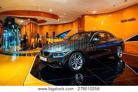 Hamburg, Germany - Mar 20, 2018: Luxury Bmw Coupe Limousine Presented At The Sixt Rent-a-car Stand I