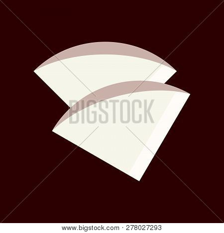 Coffee Filter Vector, Coffee Related Flat Design Icon