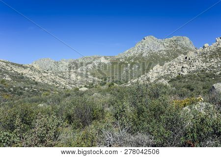 Views Of Guadarrama Mountains (madrid, Spain) With La Maliciosa Peak In The Background.
