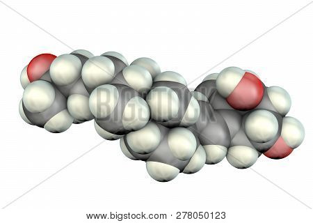 Calcitriol Molecule, Activated Form Of Vitamin D3 Used In The Treatment Of Calcium Deficiency With H