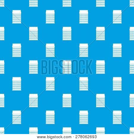 Toen House Pattern Vector Seamless Blue Repeat For Any Use