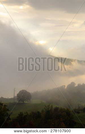 Photographs Of Views From Mount Penice Of A Cloudy Landscape