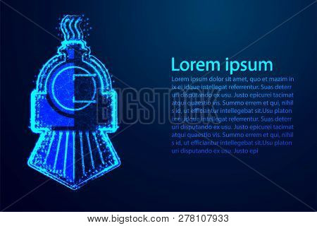 Train, Abstract Wireframe Background, Low Poly Designs Concept