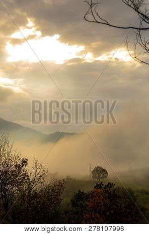 Photographs Of Views From Mount Penice Of A Cloudy Landscape
