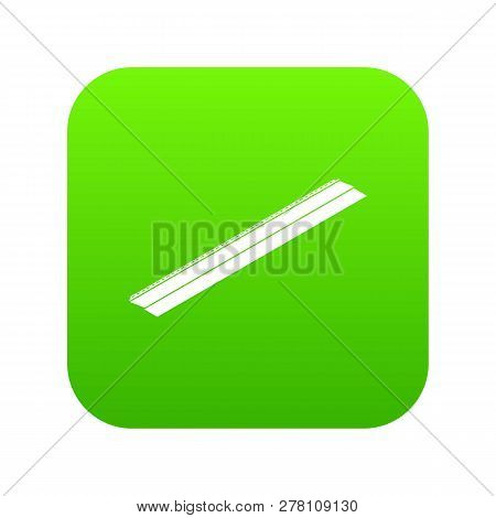 Metal Bar Icon Green Isolated On White Background