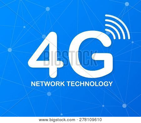 4g Network Technology. Wireless Mobile Telecommunication Service Concept. Marketing Website Landing 