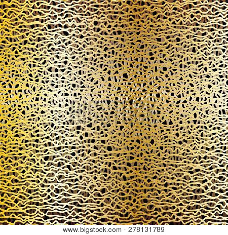 Metal Gradient Background. Abstract Mesh Or Fiber Texture. Intersecting Broken Lines. Industrial Bac