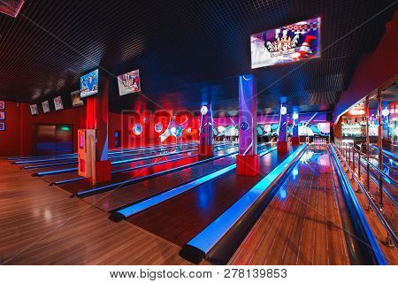 Russia, Nizhny Novgorod - May 26, 2014: Sormovsky Cinema And Entertainment Center. Modern Interior O