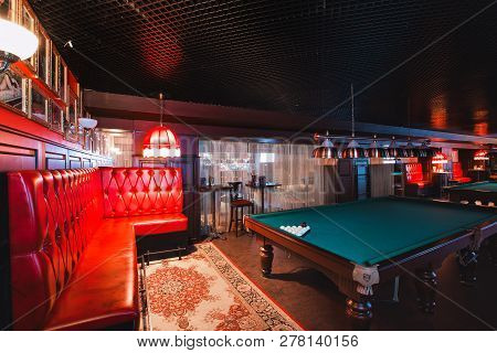 Russia, Nizhny Novgorod - May 26, 2014: Sormovsky Cinema And Entertainment Center. Interior Of A Clu