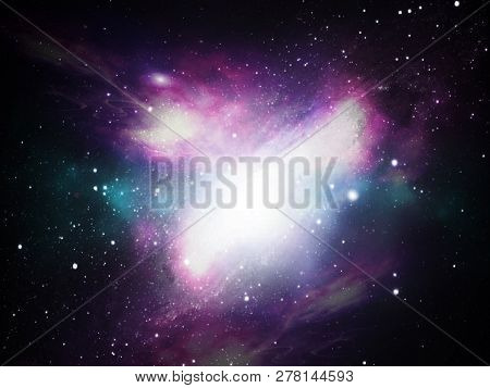 Planets And Galaxy, Cosmos,  Physical Cosmology, Science Fiction Wallpaper. Beauty Of Deep Space. Bi