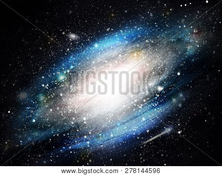 Planets And Galaxy, Cosmos,  Physical Cosmology, Science Fiction Wallpaper. Beauty Of Deep Space. Bi