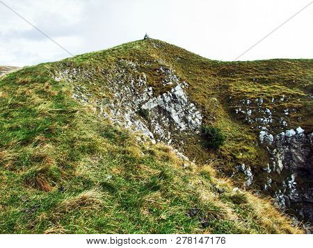 The Grassy-rocky Elongated Peak Gulme Or Gulmen In The Alpstein Mountain Range - Canton Of St. Galle