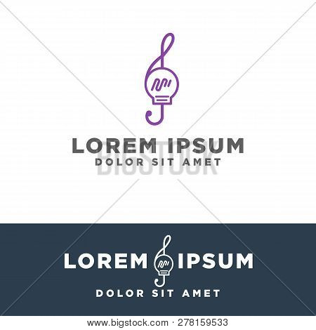 Music Idea Creative Logo Template Vector Illustration, Icon Elements