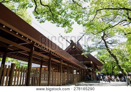 Nagoya, Japan - May 04, 2016: Atsuta-jingu., Atsuta Shrine In Nagoya, Japan., Public Place