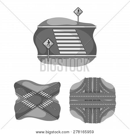 Vector Illustration Of Road And Street Sign. Collection Of Road And Highway Stock Vector Illustratio