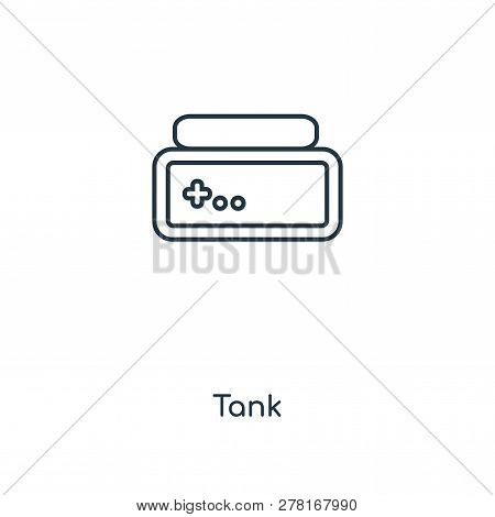 Tank Icon In Trendy Design Style. Tank Icon Isolated On White Background. Tank Vector Icon Simple An