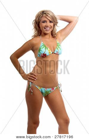 beautiful Blond in einem Bikini swimbay