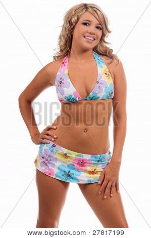 beautiful Blond in einem Bikini swimbay