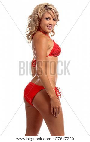 beautiful Blond in einem Bikini swimbay