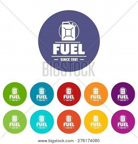 Canister Icons Color Set For Any Web Design On White Background