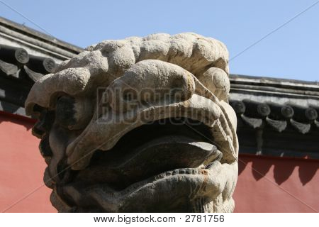 Stone Lion Carving