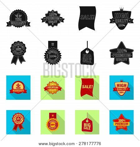Vector Illustration Of Emblem And Badge Icon. Set Of Emblem And Sticker Vector Icon For Stock.