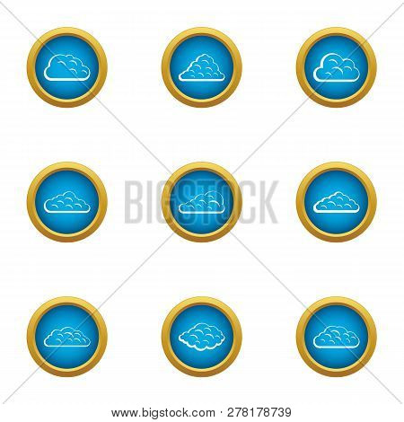 Mist Icons Set. Flat Set Of 9 Mist Icons For Web Isolated On White Background