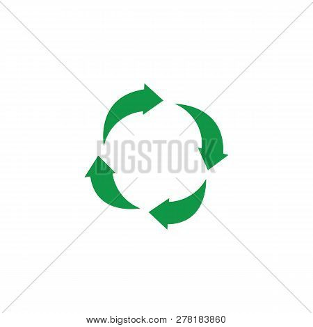 Vector Green Arrows Recycle Icon Zerowaste Concept