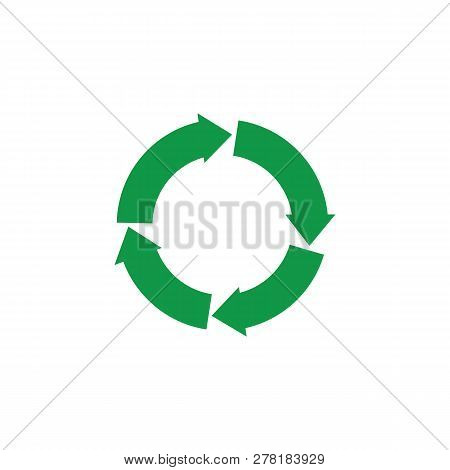 Vector Green Arrows Recycle Icon Zerowaste Concept