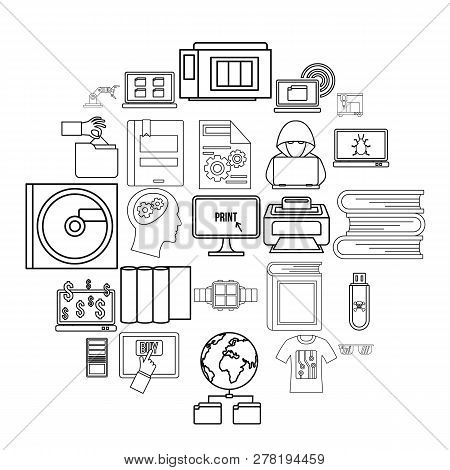 Part Icons Set. Outline Set Of 25 Part Icons For Web Isolated On White Background