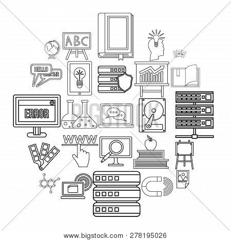 Journal Icons Set. Outline Set Of 25 Journal Icons For Web Isolated On White Background