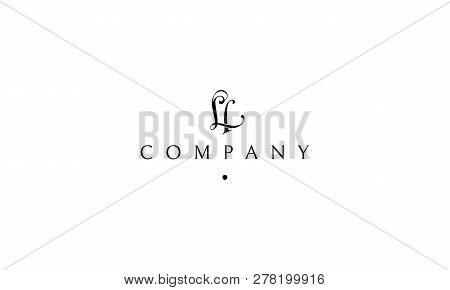 Initials L And H 3 Letter Vector Image