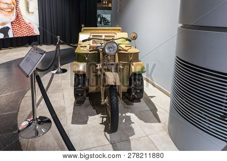 Amman, Jordan, December 07, 2018 : Kettenkrad 1943 Light Tractor At The Exhibition In The King Abdul