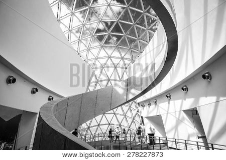Black And White View Of Salvador Dali Museum