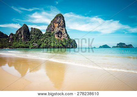 Beautiful Railay Beach In Krabi Province, Thailand