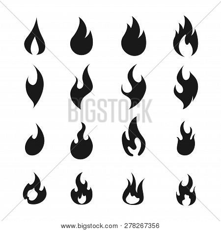 Fire Flame Logo Icon Set Of Sixteen