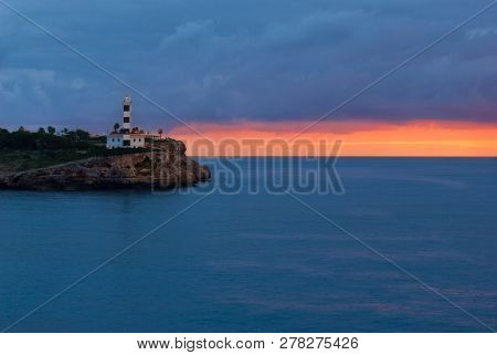 Dawn In A Ligthouse, Portocolom, Majorca, Spain