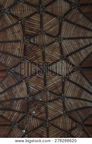 Haarlem, The Netherlands - October 6th, 2018: Wooden Ceiling At Sint-bavokerk, A Dutch Reformed Chur