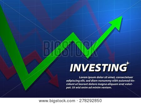 Turnaround Investing Background In Vector Art Design