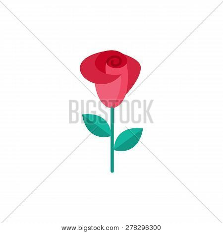 Universal Roser Icon, Ecology Element. Love Symbol, Logo Sign. Graphic Or Web Element For Valentine 