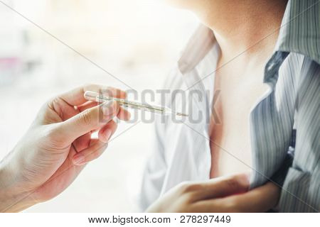 Dentist Learning How To Brush Teeth Concept
