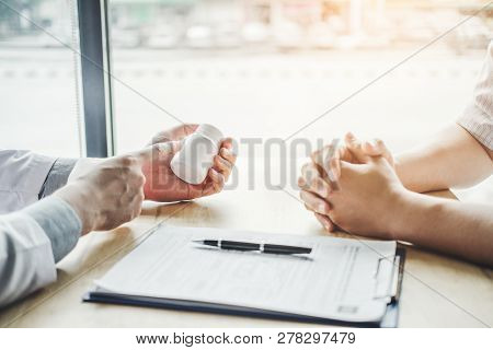 Dentist Learning How To Brush Teeth Concept