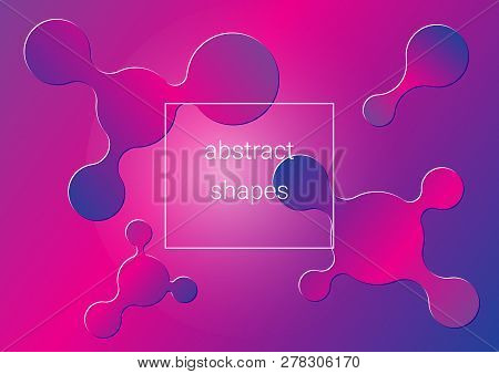 Colorful Abstract Background. Simple Liqued Shapes Composition. Design Layout For Banner Or Poster.e