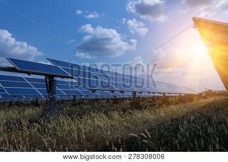 Solar Panel, Alternative Electricity Source - Concept Of Sustainable Resources, And This Is A New Sy