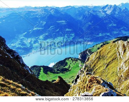 Lake Walensee, Also Known As Lake Walen Or Lake Walenstadt - Cantons Of St. Gallen And Glarus, Switz