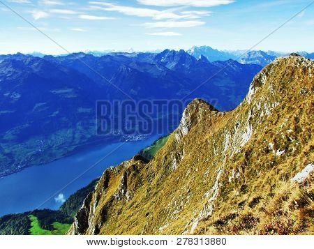 Lake Walensee, Also Known As Lake Walen Or Lake Walenstadt - Cantons Of St. Gallen And Glarus, Switz